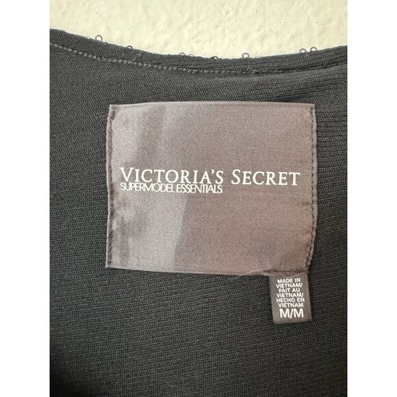Victoria’s Secret Mini Dress Size Medium Black Sequin Supermodel Essentials $98 - Picture 4 of 13